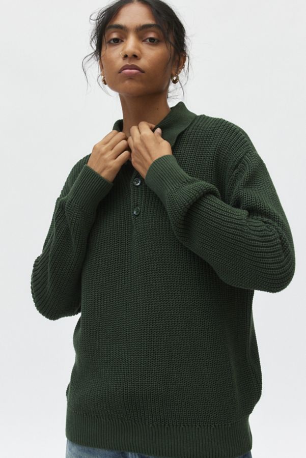 Slide View: 3: BDG Gavin Oversized Polo Sweater