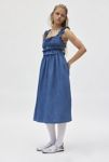 Thumbnail View 4: Kimchi Blue Kenzie Empire Waist Bow Back Denim Maxi Dress