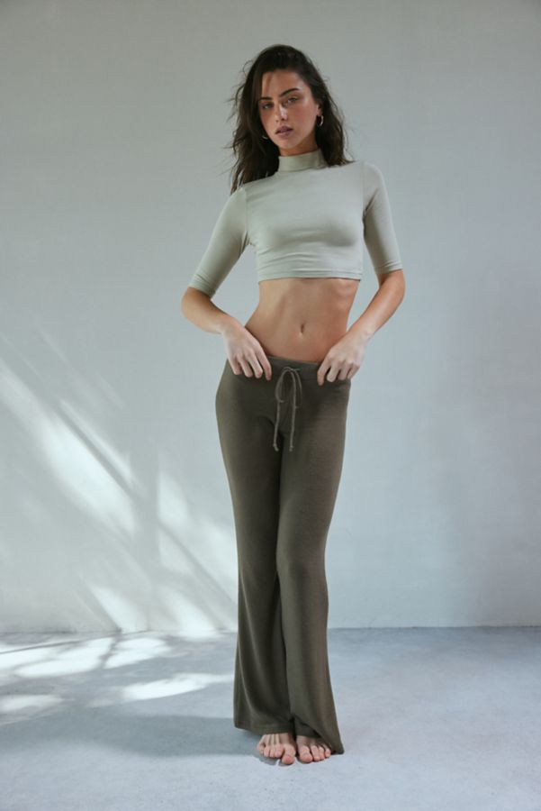 Slide View: 2: Out From Under Cotton Compression Cropped Mock Neck Tee