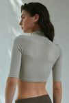 Thumbnail View 3: Out From Under Cotton Compression Cropped Mock Neck Tee