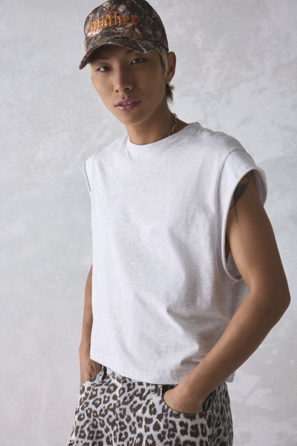 Slide View: 1: BDG Grayson Solid Cutoff Muscle Tee