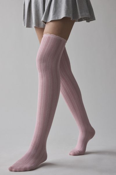 Pointelle Over-The-Knee Sock