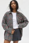 Thumbnail View 1: BDG Dani Embroidered Oversized Flannel Shirt