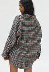 Thumbnail View 4: BDG Dani Embroidered Oversized Flannel Shirt