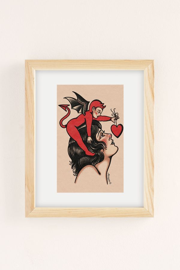 Slide View: 2: Jessica O. Love Is Evil Art Print