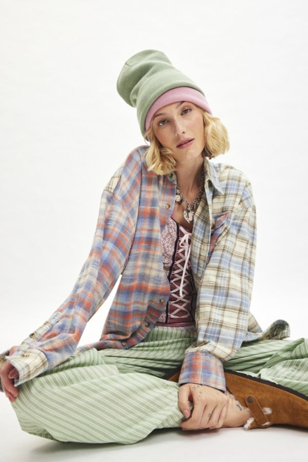 Slide View: 5: BDG Dani Oversized Flannel Shirt