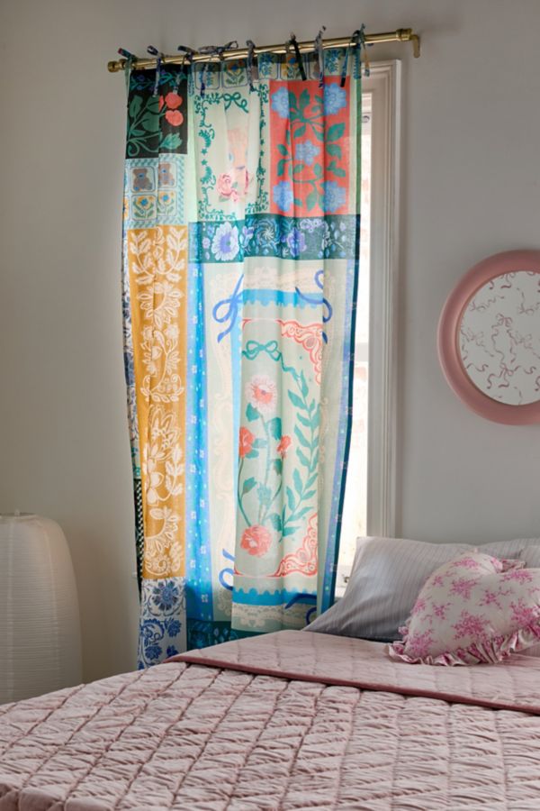 Slide View: 1: Raya Patched Floral Window Panel