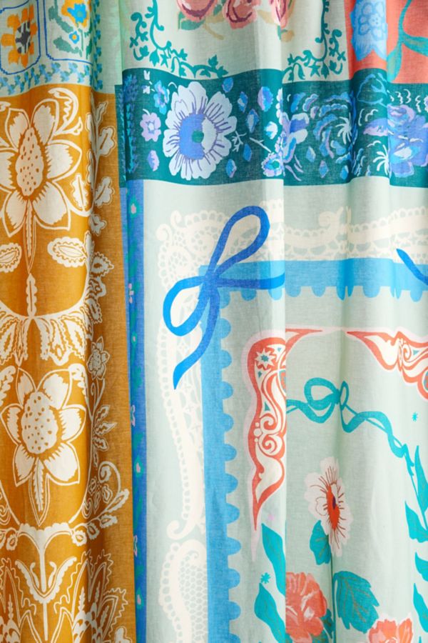 Slide View: 3: Raya Patched Floral Window Panel