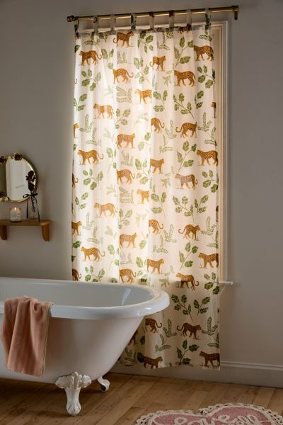 Prowling Leopard Pattern Curtain Window Panel