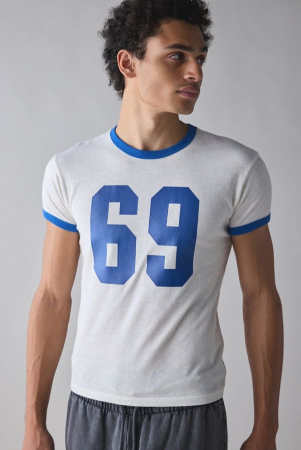 Slide View: 1: BDG Varsity Graphic Slim Fit Ringer Tee