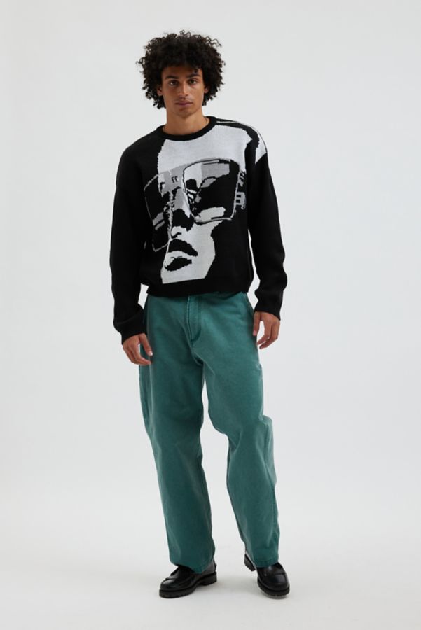 Slide View: 3: UO Omar Graphic Crew Neck Sweater