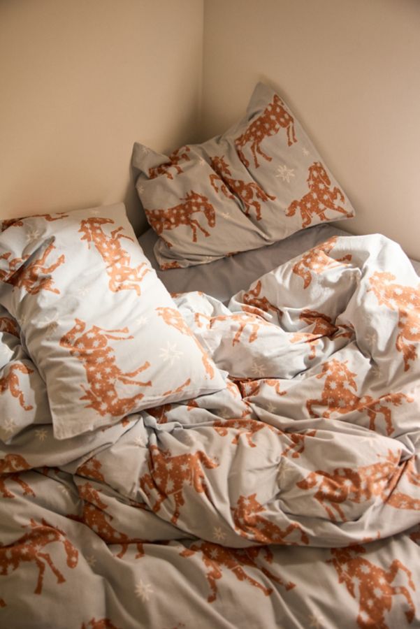 Slide View: 1: Roan Ponies Duvet Cover