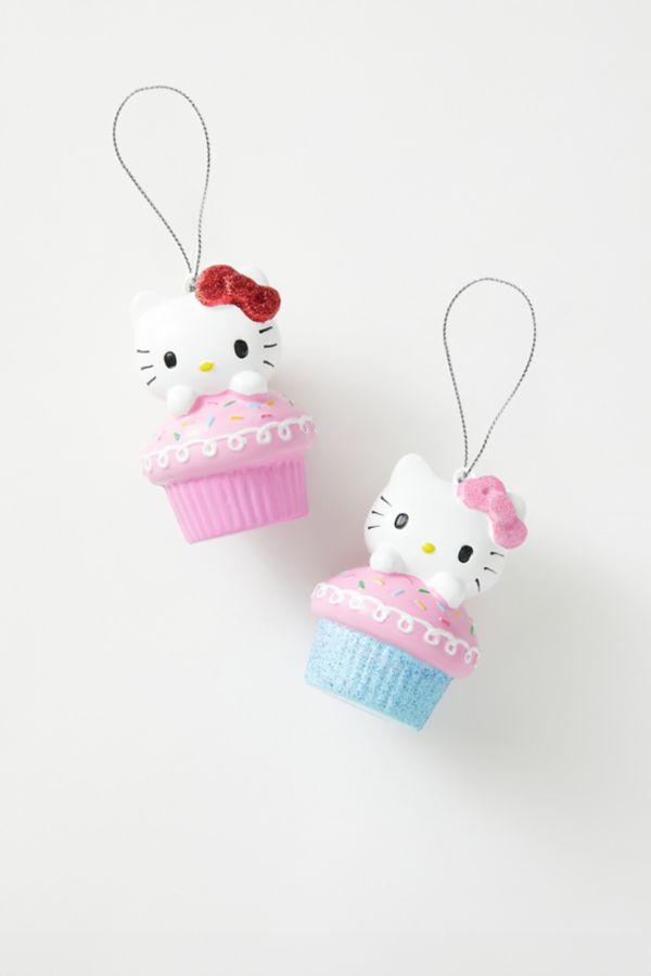 Slide View: 1: Sanrio Hello Kitty Cupcake Ornament