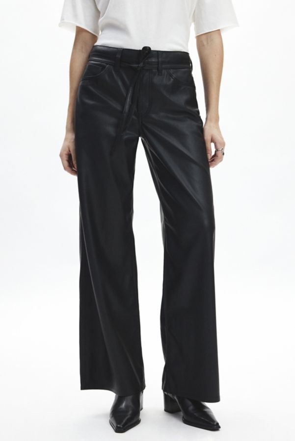 Slide View: 1: Levi's® XL Straight Tie Waist Faux Leather Pant