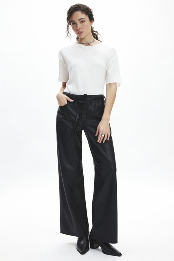 Slide View: 2: Levi's® XL Straight Tie Waist Faux Leather Pant