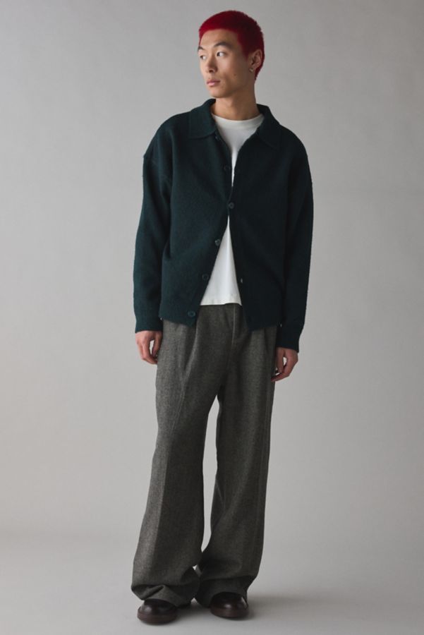 Slide View: 4: Loom Collared Knit Cardigan