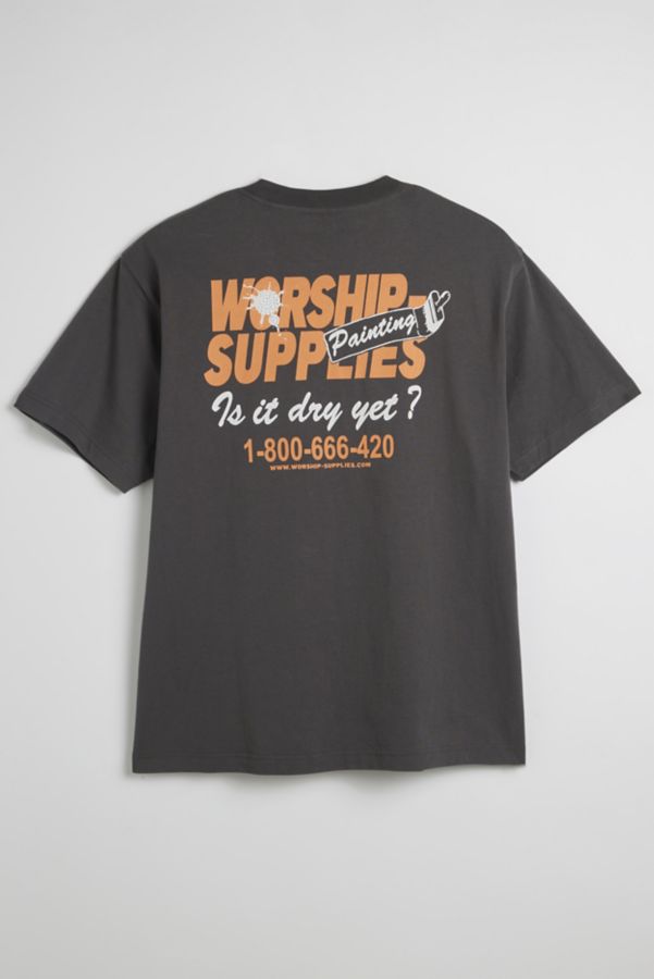 Slide View: 1: WORSHIP SUPPLIES Dry Paint Graphic Tee