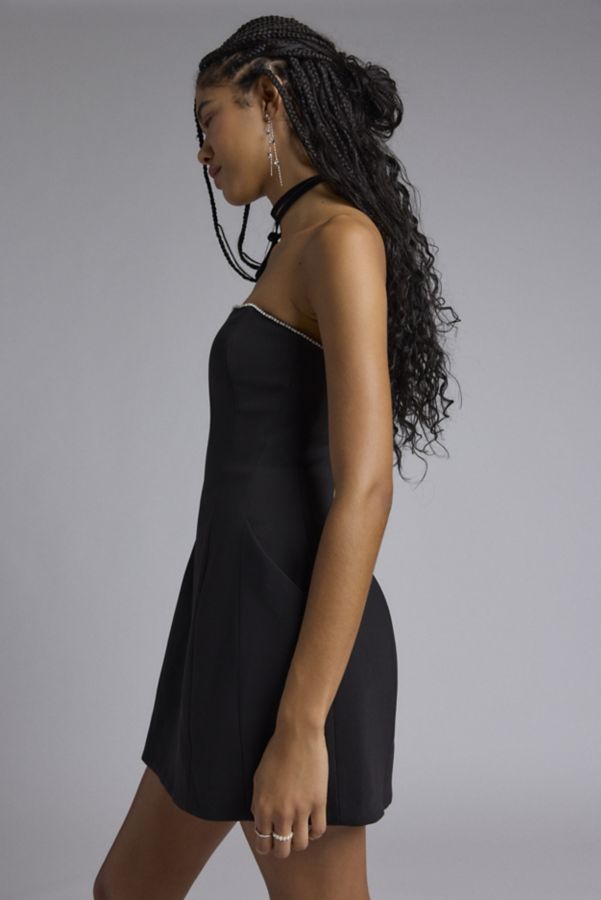 Slide View: 4: Bardot Karoline Hourglass Diamante Trim Strapless Mini Dress