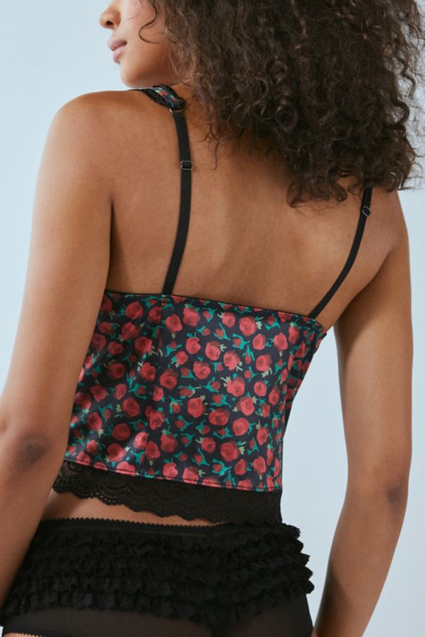 Slide View: 3: Out From Under Dolce Verano Satin Flyaway Corset Cami