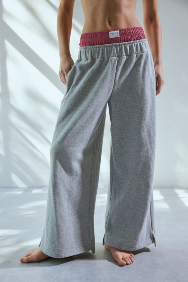 Slide View: 2: Out From Under Hoxton Layered Boxer Wide Leg Sweatpant