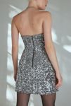 Thumbnail View 3: Bardot Sequin Velour Fit-And-Flare Mini Dress