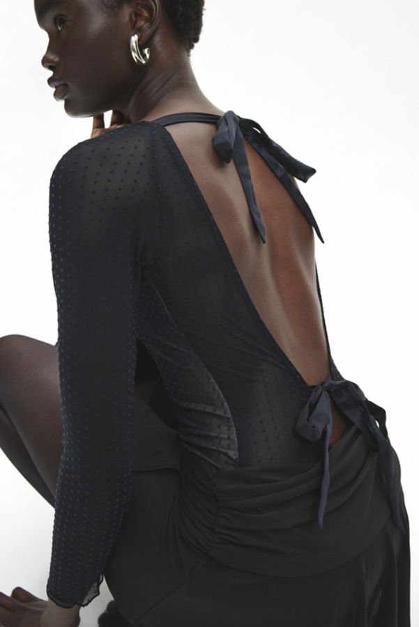 Slide View: 3: Out From Under Tango Swiss Dotted Open Back Bodysuit