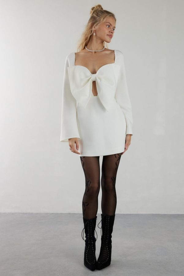 Slide View: 1: Bardot Phillipa Bow Mini Dress