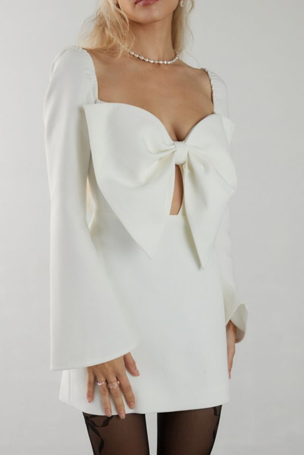 Slide View: 3: Bardot Phillipa Bow Mini Dress