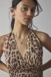 Thumbnail View 3: Bardot Mave Leopard Print Halter Neck Mini Dress