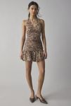 Thumbnail View 1: Bardot Mave Leopard Print Halter Neck Mini Dress