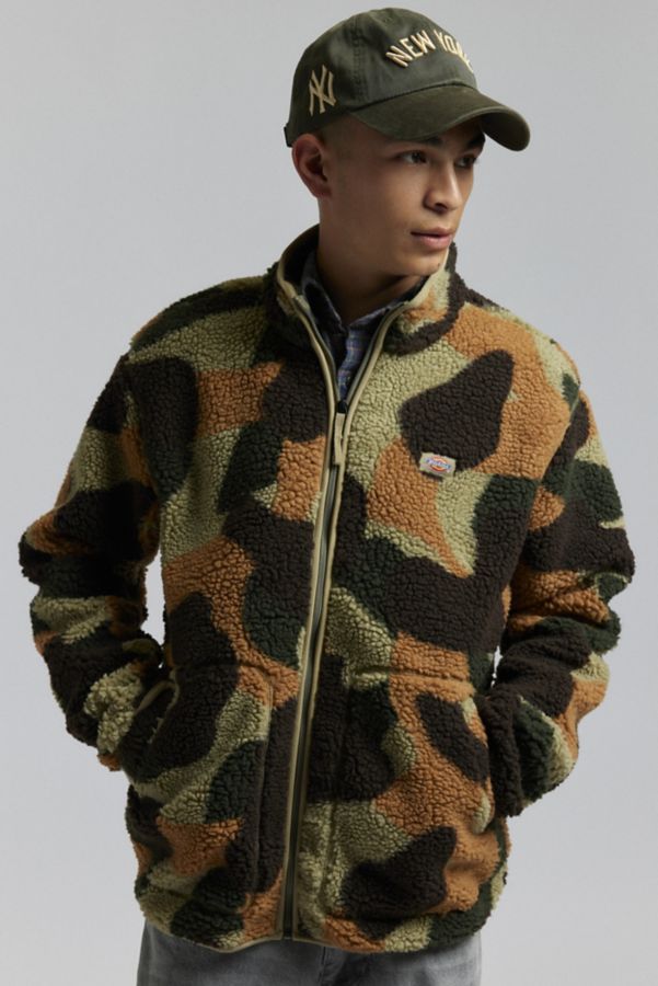 Slide View: 1: Dickies Allover Print Fleece Full Zip Jacket