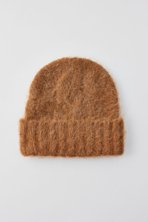 Slide View: 2: Brushed Cable Knit Beanie