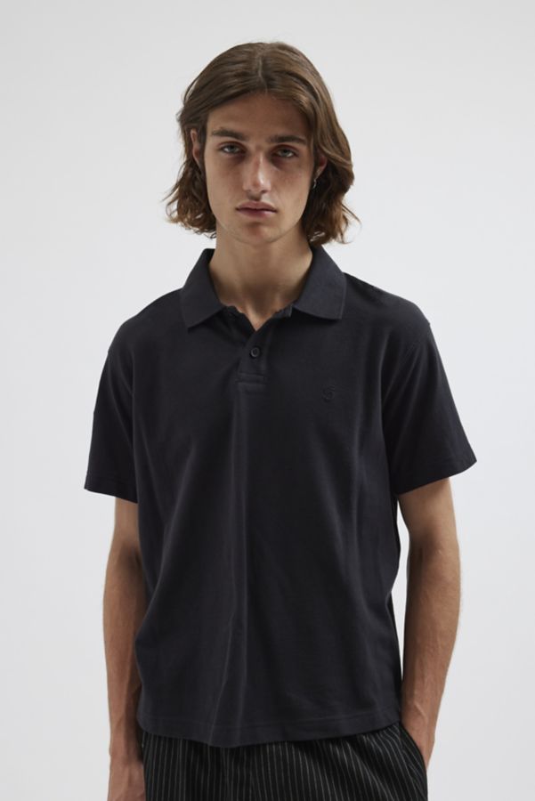 Slide View: 1: Standard Cloth Lightweight Pique Short Sleeve Polo Tee