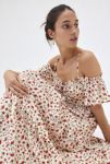 Thumbnail View 5: Kiss The Sky Rose Print Cold Shoulder Maxi Dress