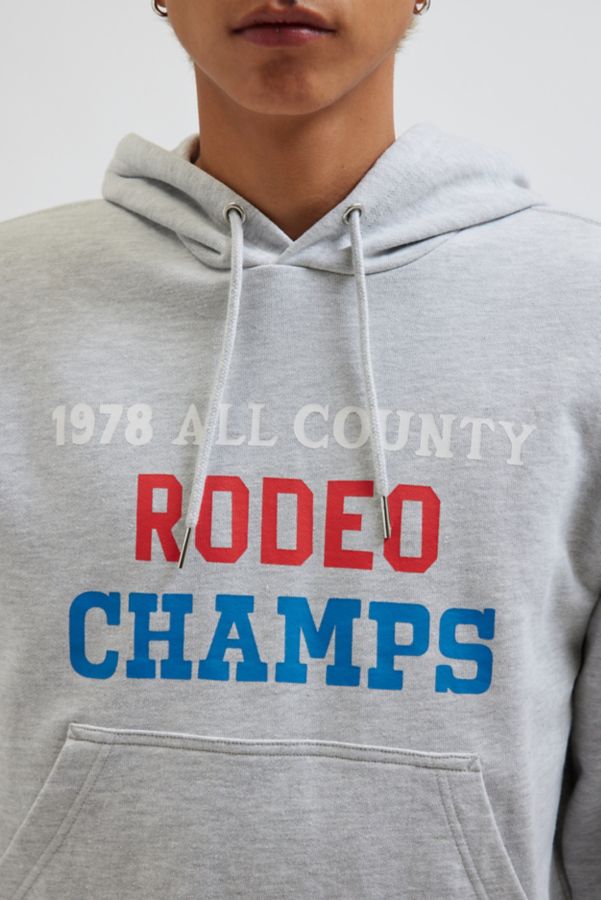 Slide View: 4: BDG Bonfire Rodeo Champs Graphic Print Cropped Hoodie Sweatshirt