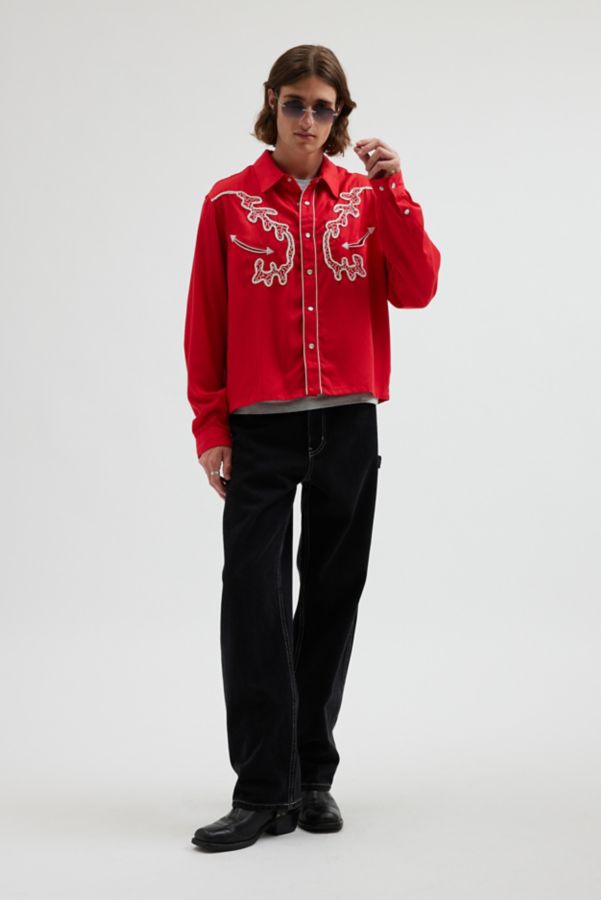 Slide View: 4: BDG Embellished Western Long Sleeve Button-Down Shirt