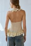 Thumbnail View 3: Ecote Lacey Sheer Ruffle Trim Halter Top