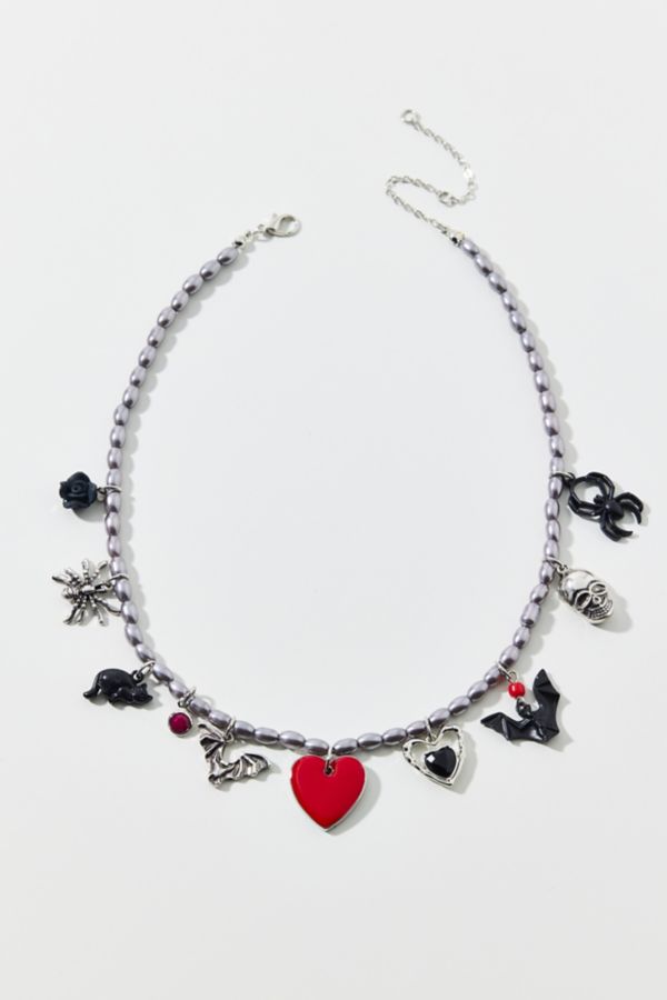 Slide View: 1: Lilith Pearl Charm Necklace