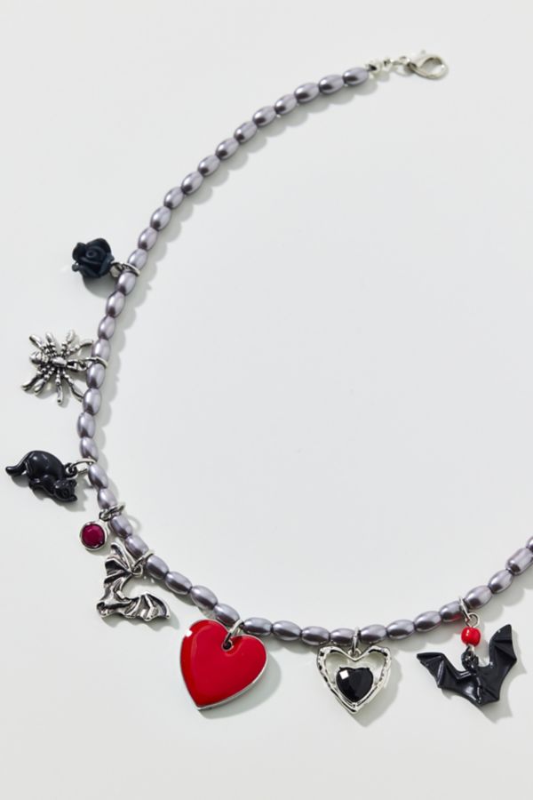 Slide View: 2: Lilith Pearl Charm Necklace