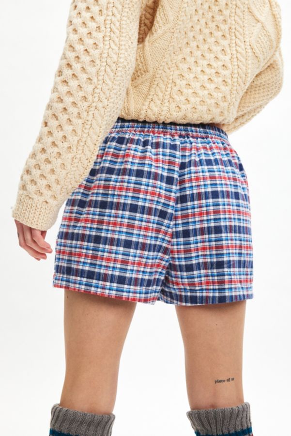 Slide View: 2: Urban Renewal Remnants Made In LA Flannel Button Front Boxer Short