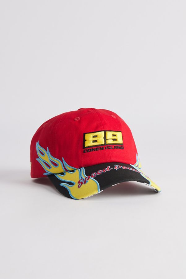 Slide View: 2: Graphic Racing Flame Dad Hat