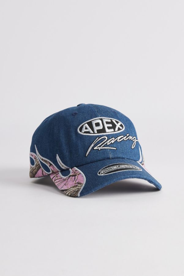 Slide View: 1: Camo Flame Denim Racing Dad Hat