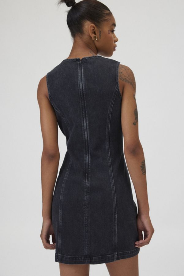 Slide View: 3: Tommy Jeans Cut Seam Denim Mini Dress