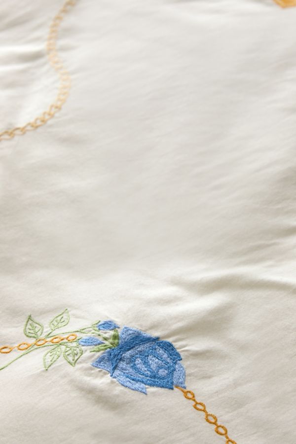 Slide View: 4: Locket Embroidered Duvet Cover