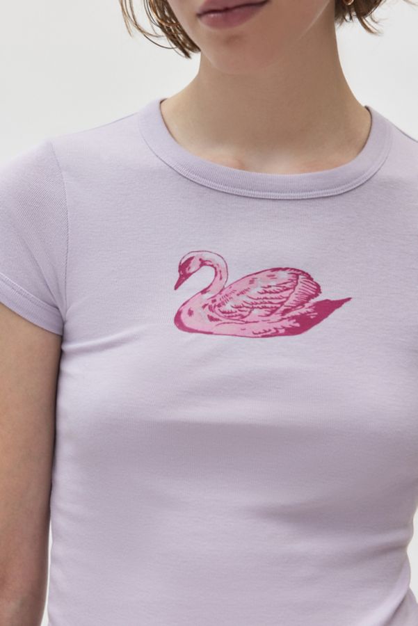 Slide View: 3: Kimchi Blue Swan Too Perfect Baby Tee