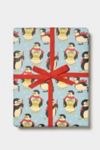 Thumbnail View 1: Red Cap Holiday Penguin Wrapping Paper