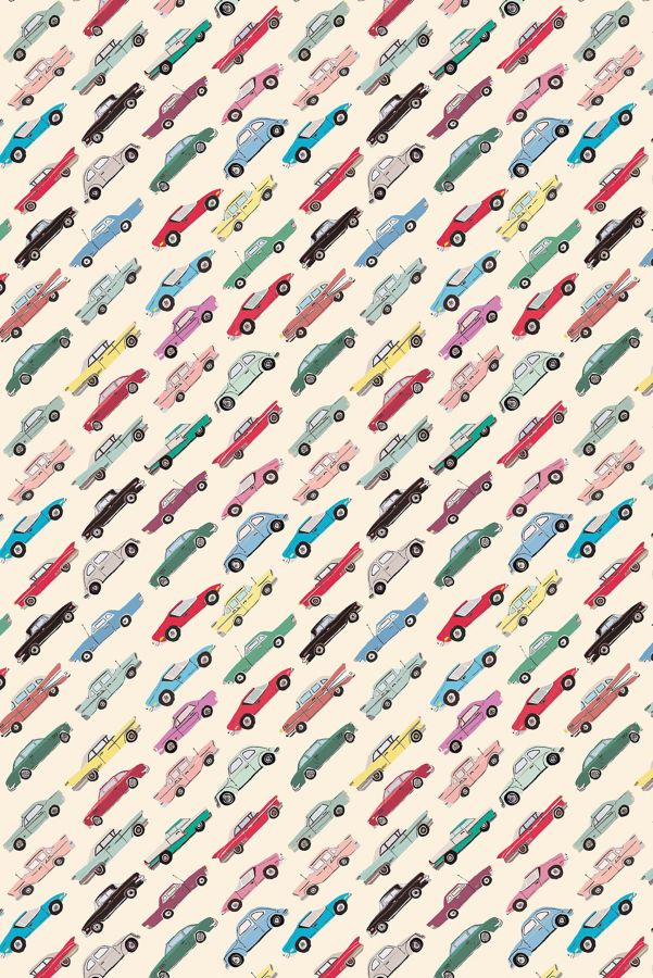 Slide View: 2: Red Cap Cars Wrapping Paper