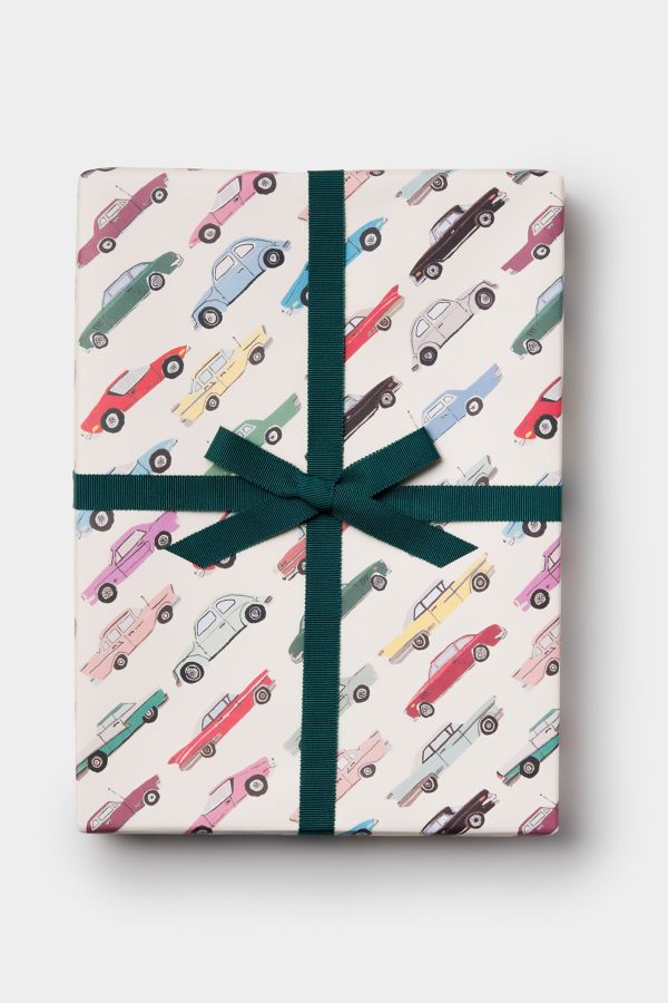 Slide View: 1: Red Cap Cars Wrapping Paper