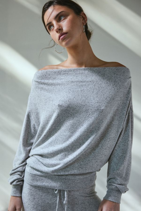 Slide View: 2: Out From Under Clarity Cozy Knit Off-The-Shoulder Top