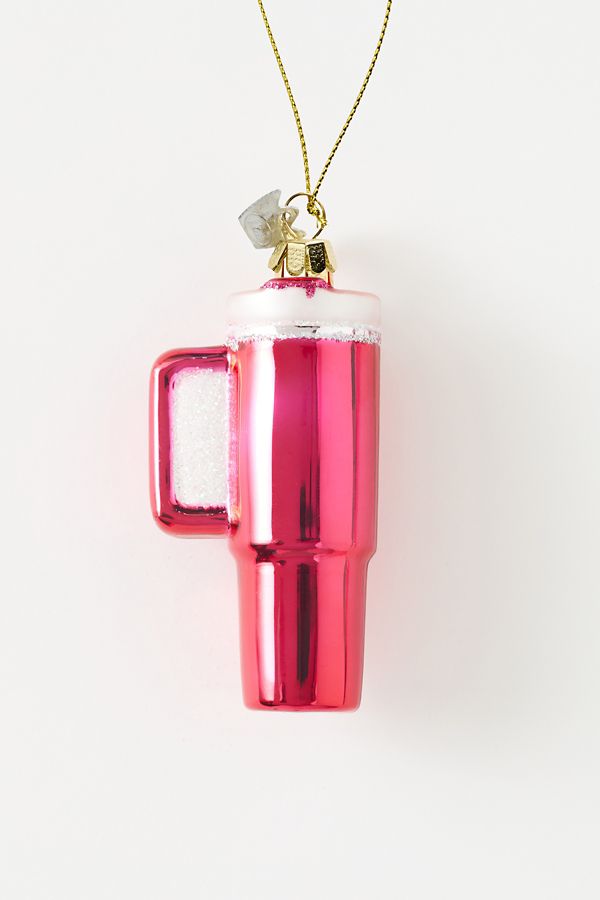 Slide View: 2: Pink Kringle Tumbler Cup Ornament